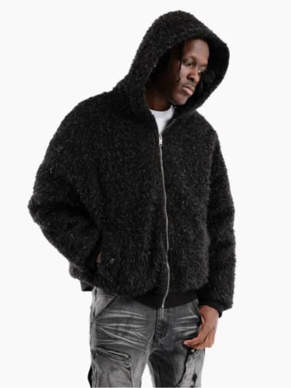 Copper Rivet 3XL Men’s Lurex Fur Jacket